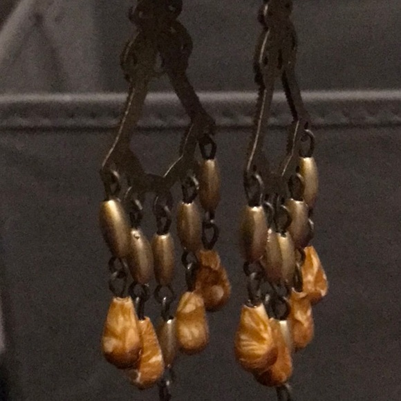 Gold Chandelier Earrings - Picture 5 of 5